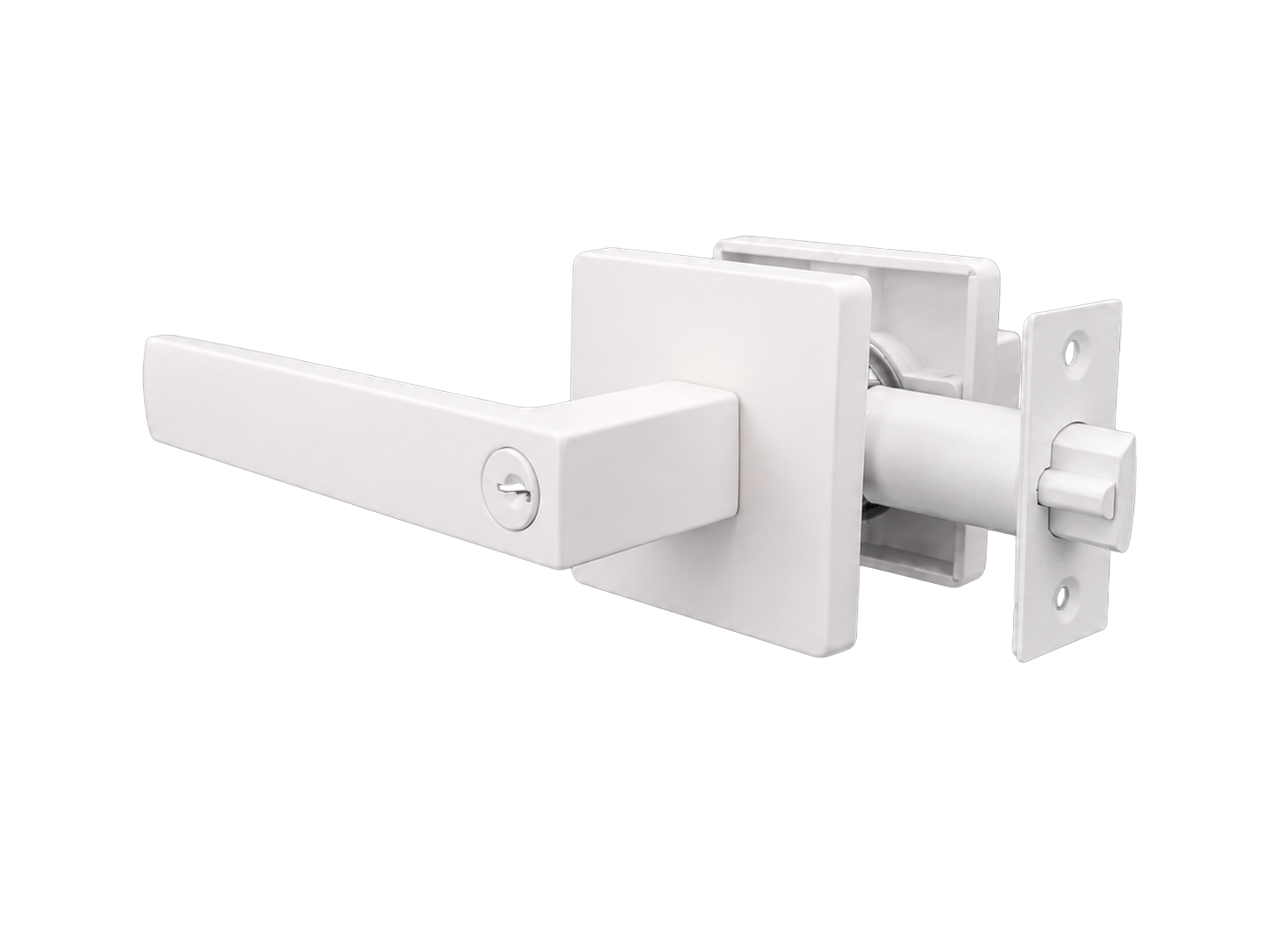 ASTON ENTRANCE SET MATT WHITE DOOR HANDLE