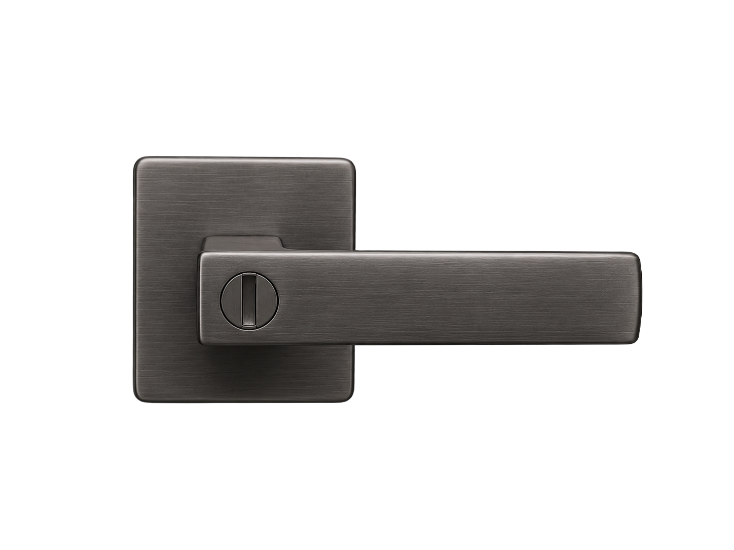 ASTON PRIVACY SET BRUSHED GUNMETAL DOOR HANDLE