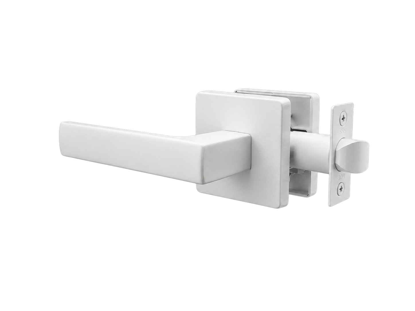 ASTON PASSAGE SET MATT WHITE DOOR HANDLE