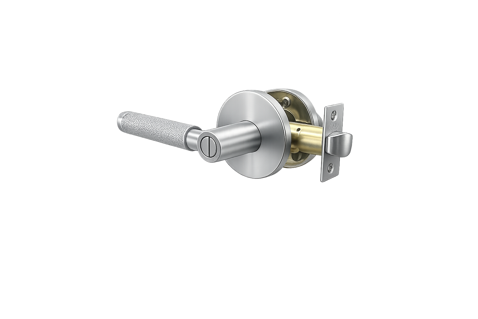 PERA PRIVACY SET SATIN CHROME DOOR HANDLE