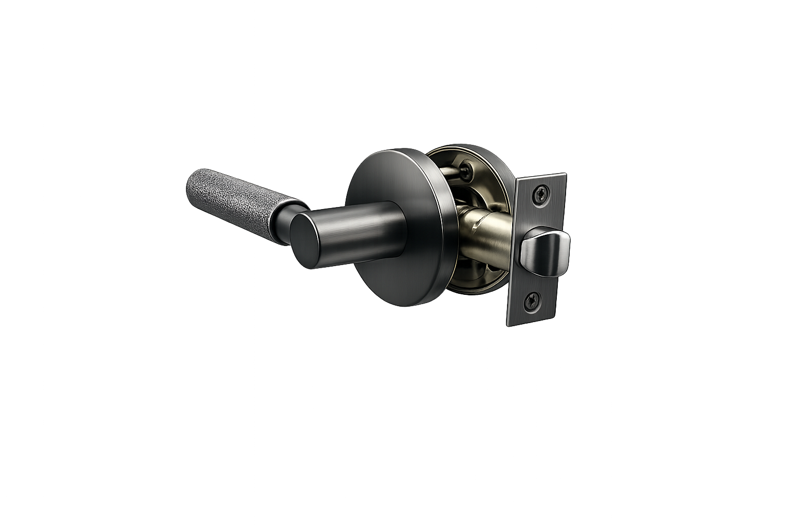 PERA PRIVACY SET BRUSHED GUNMETAL DOOR HANDLE