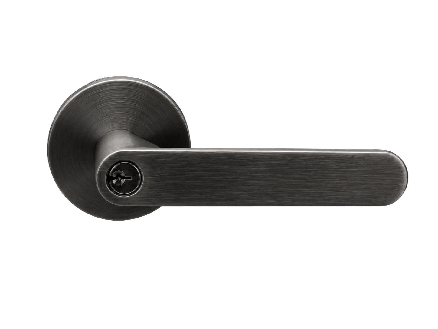 BELLA ENTRANCE SET BRUSHED GUNMETAL DOOR HANDLE