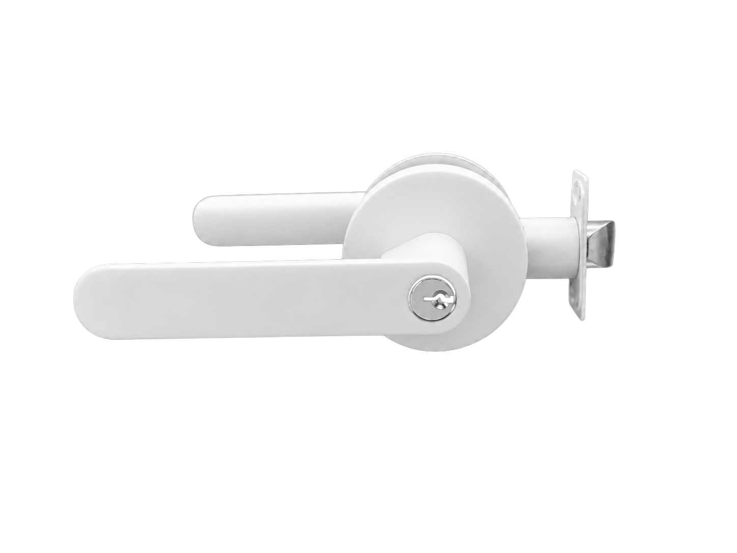 BELLA ENTRANCE SET MATT WHITE DOOR HANDLE