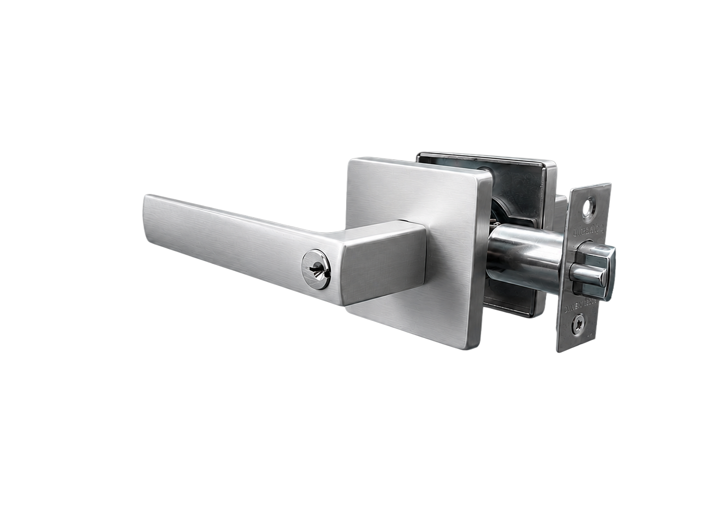 ASTON ENTRANCE SET SATIN CHROME DOOR HANDLE