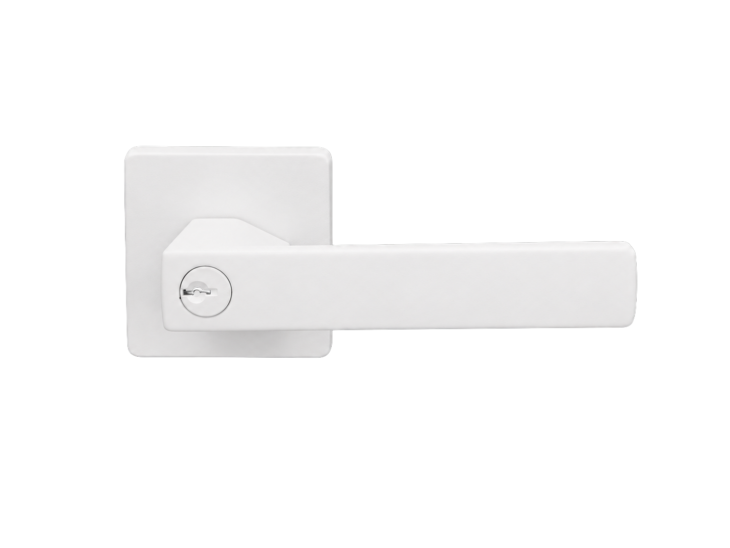 ASTON ENTRANCE SET MATT WHITE DOOR HANDLE