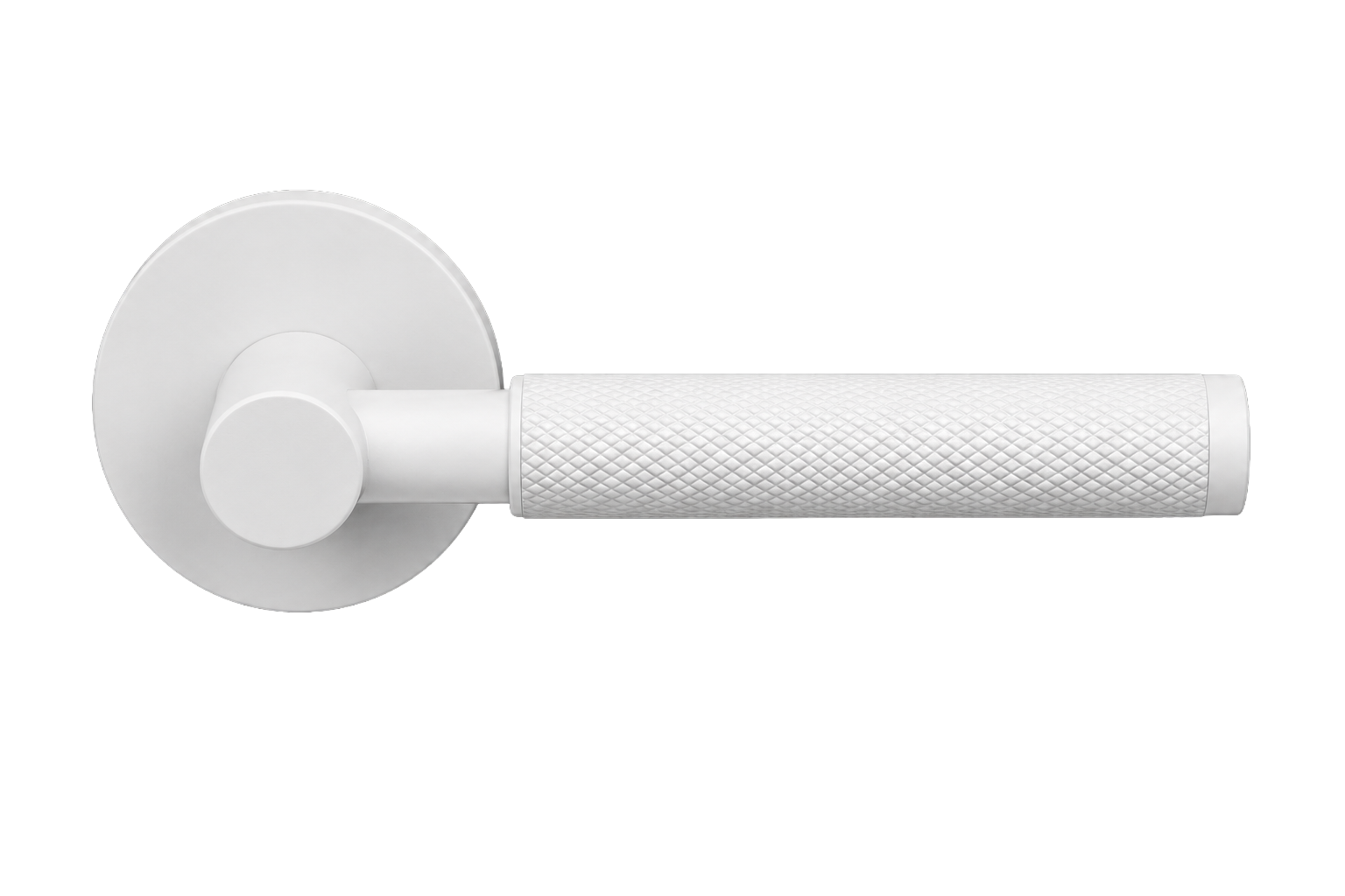 PERA PASSAGE SET MATT WHITE DOOR HANDLE