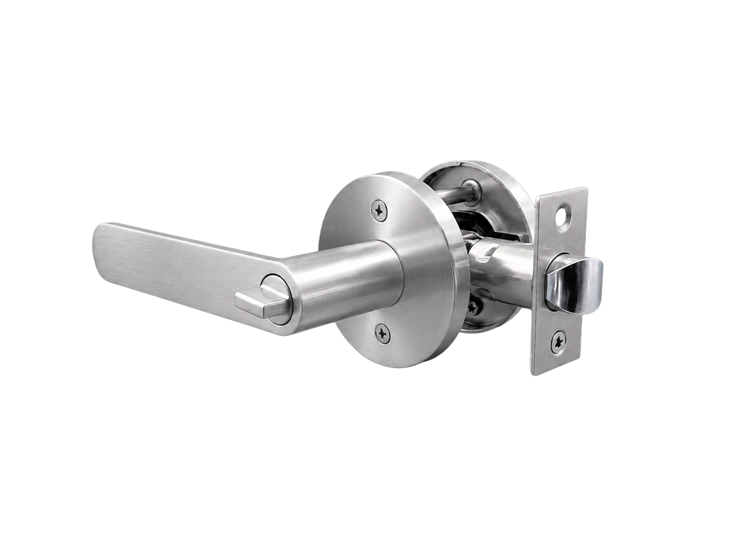 BELLA PRIVACY SET SATIN CHROME DOOR HANDLE