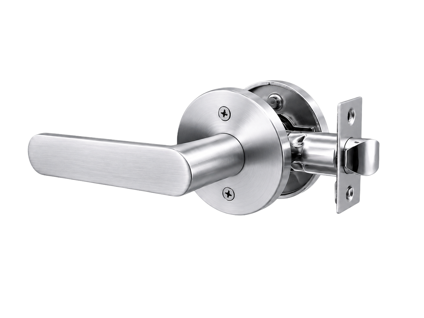 BELLA PASSAGE SET SATIN CHROME DOOR HANDLE