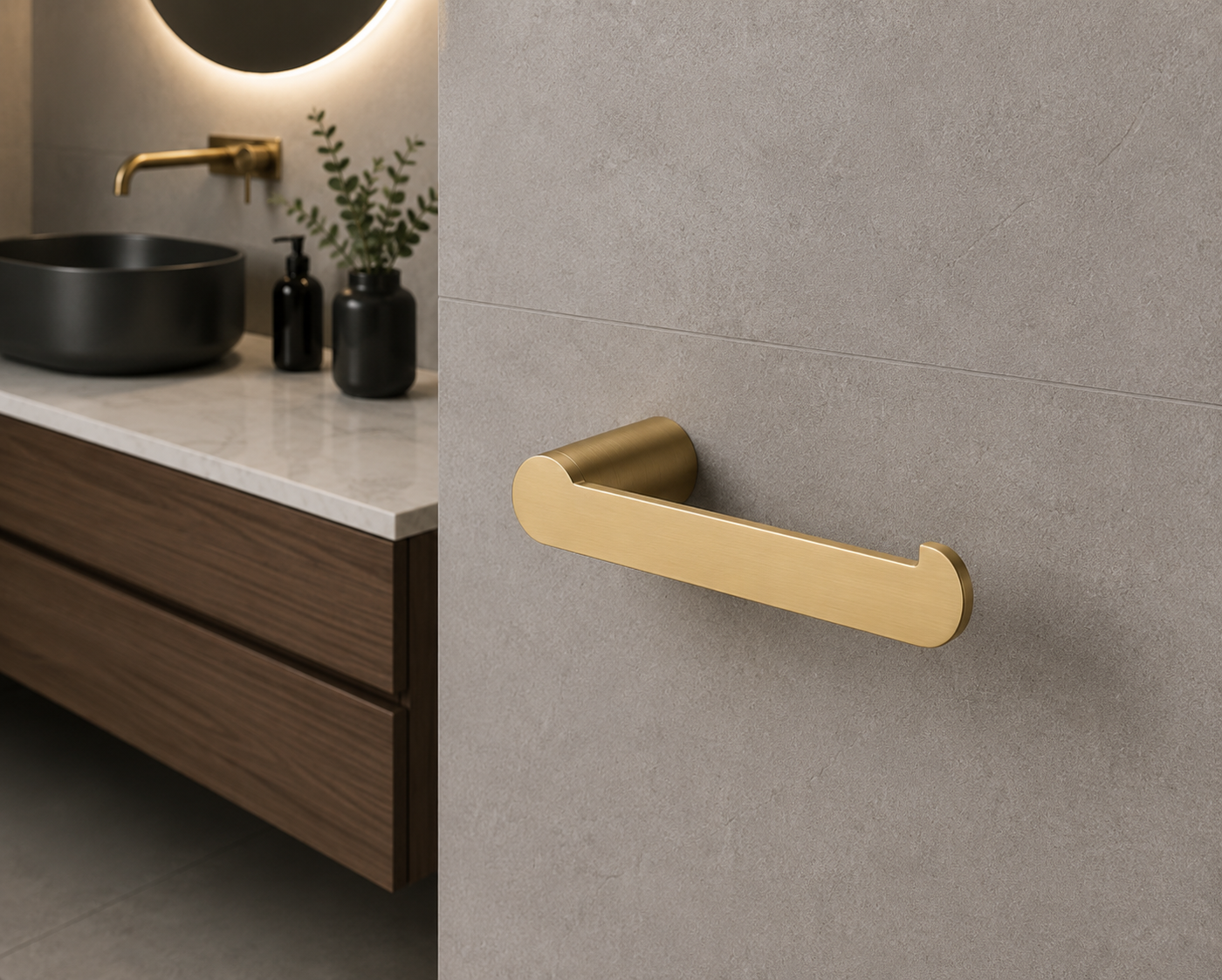 TOILET ROLL HOLDER – SATIN BRASS