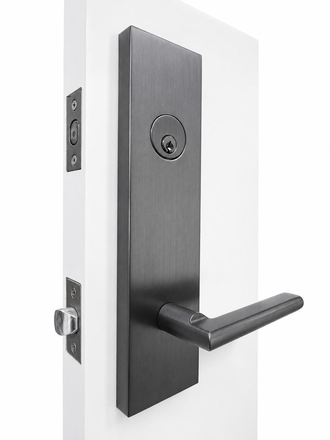 ENTRY DOOR HANDLES - GUN METAL