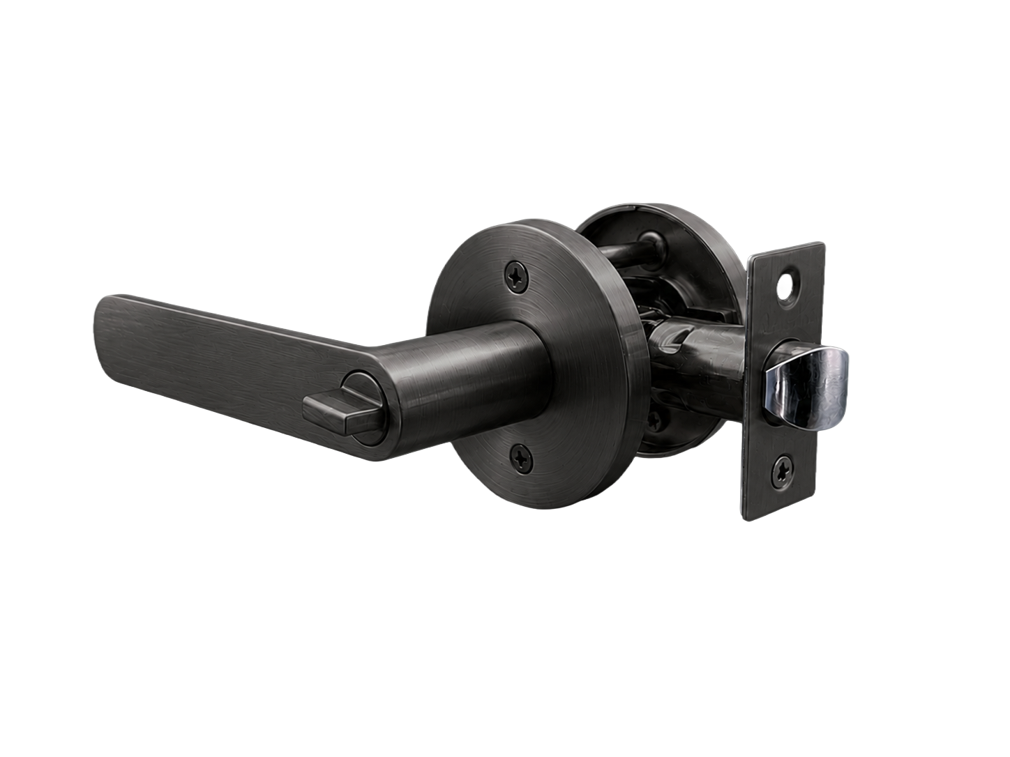 BELLA ENTRANCE SET BRUSHED GUNMETAL DOOR HANDLE