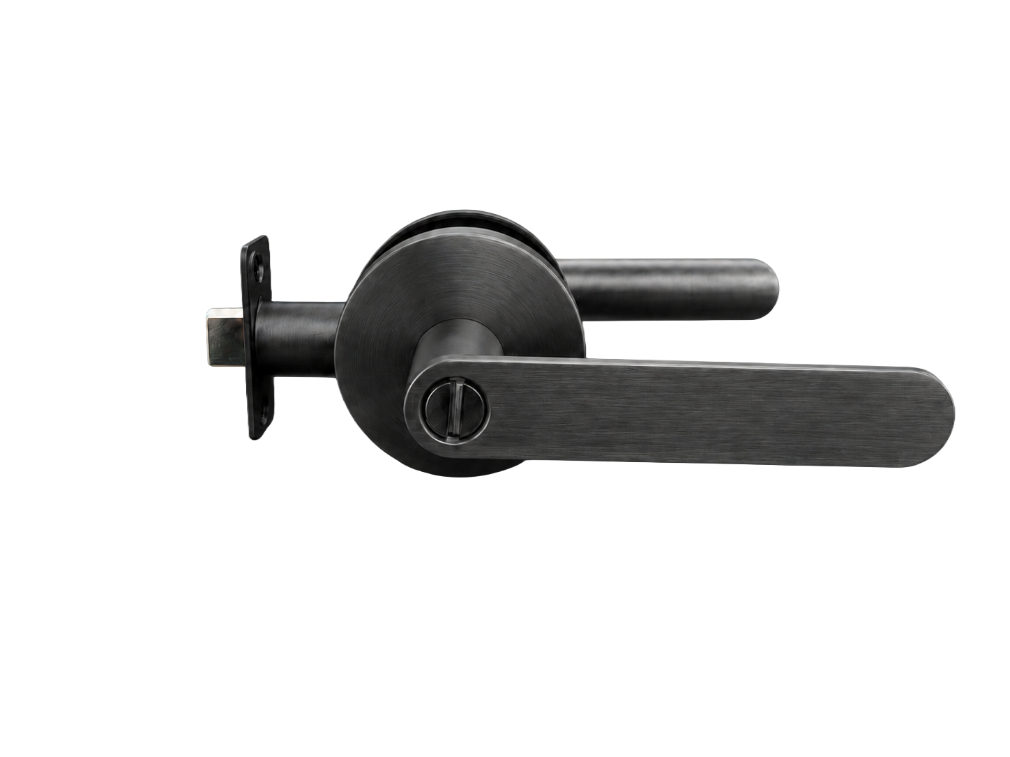 BELLA PRIVACY SET BRUSHED GUNMETAL DOOR HANDLE