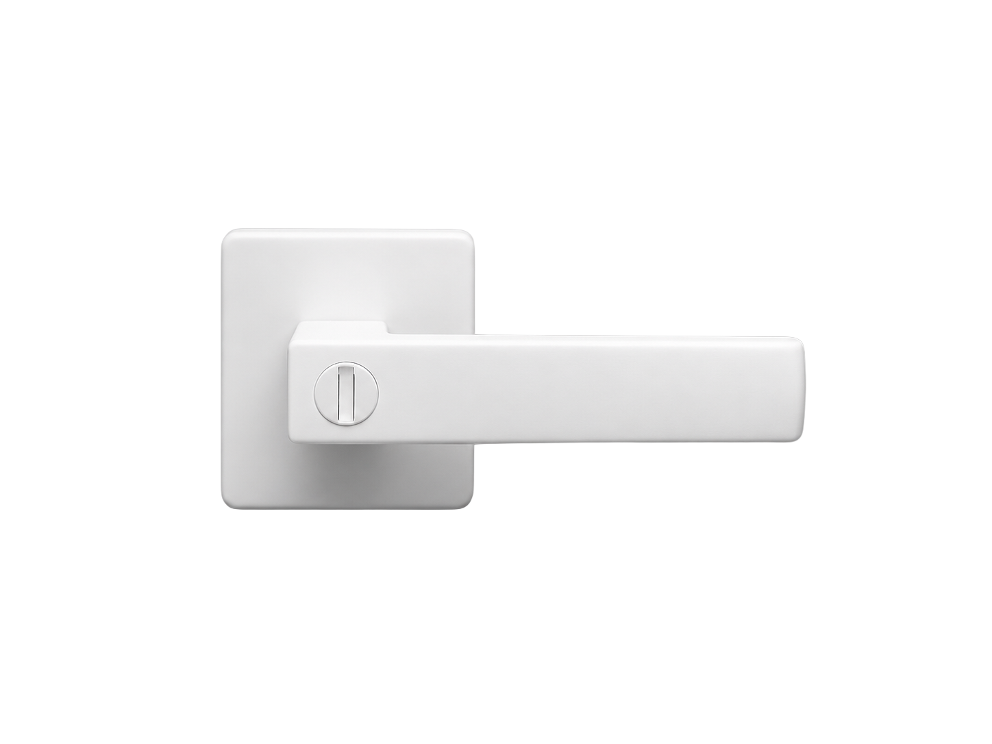ASTON  PRIVACY SET MATT WHITE DOOR HANDLE