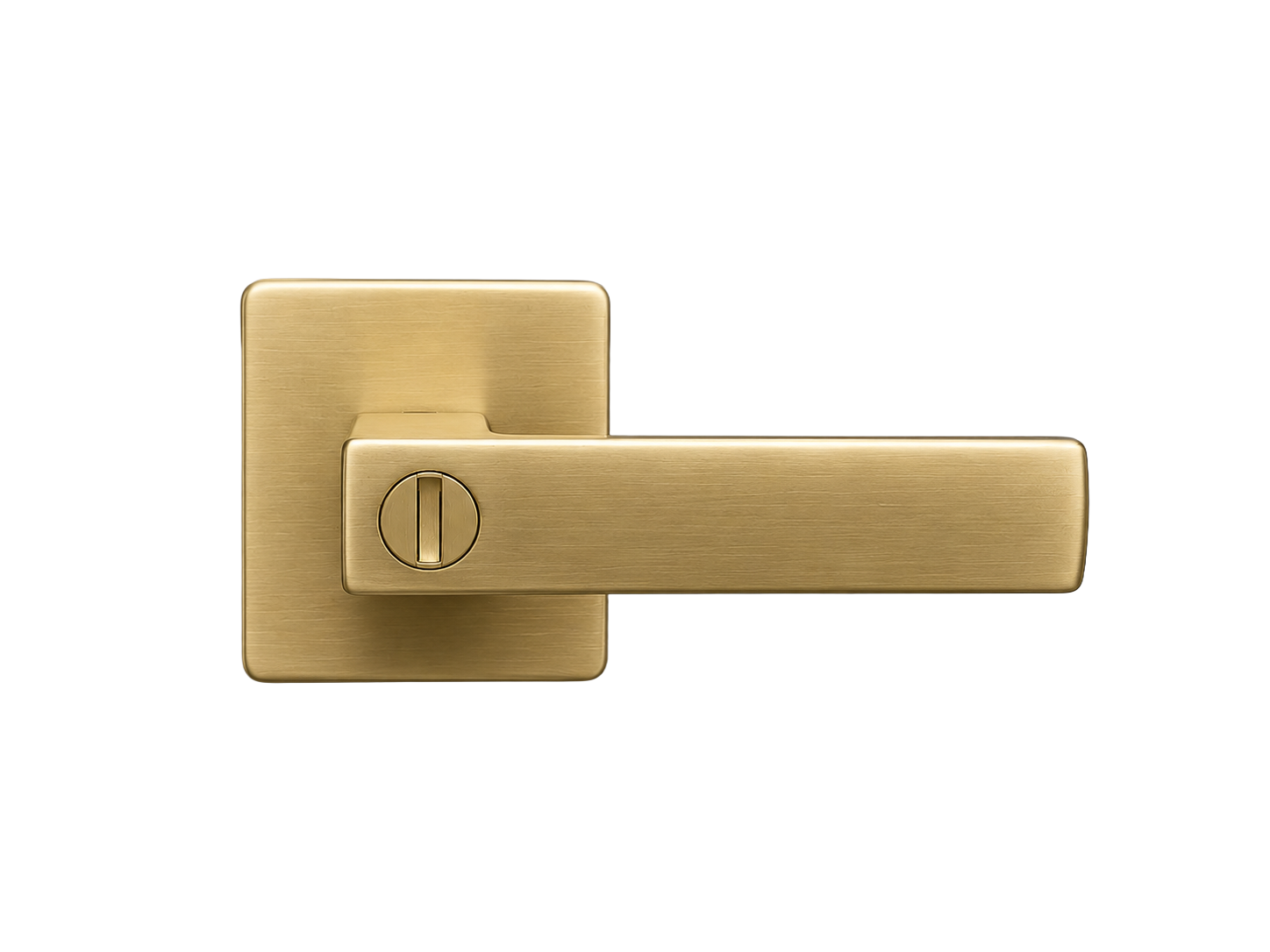 ASTON PRIVACY SET  SATIN BRASS DOOR HANDLE