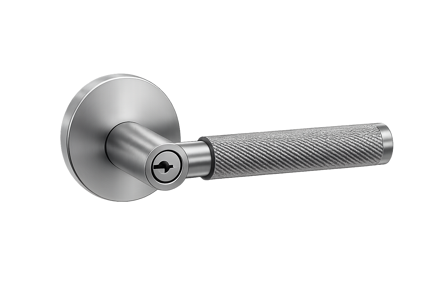 PERA ENTRANCE SET SATIN CHROME DOOR HANDLE