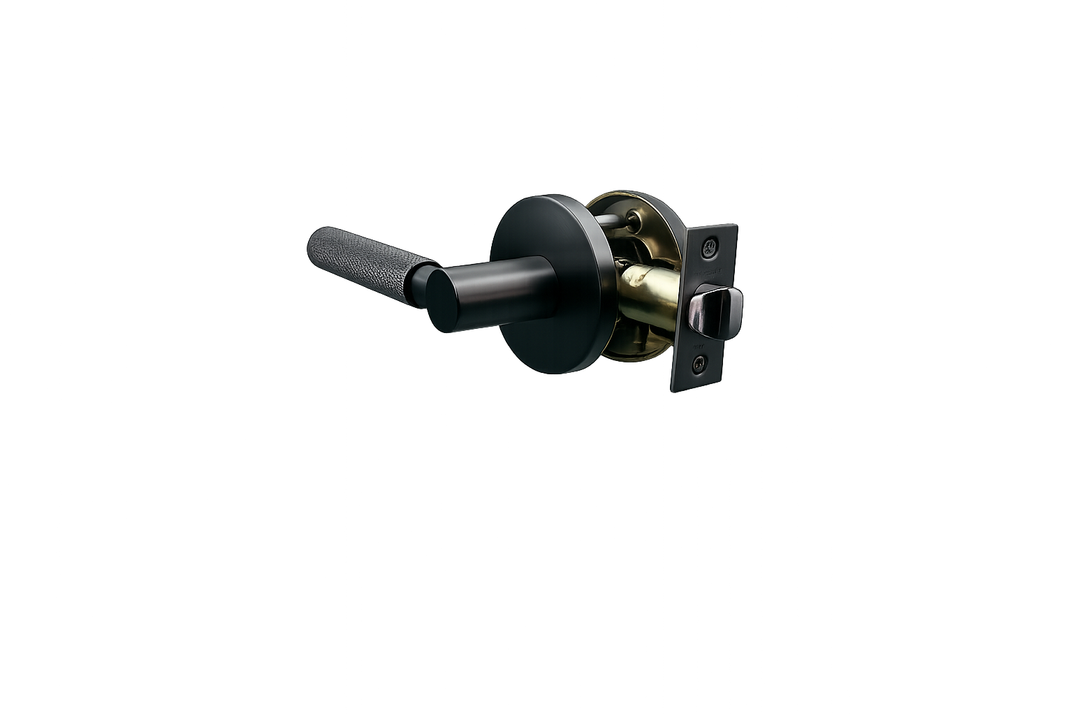 PERA PASSAGE SET MATT BLACK DOOR HANDLE