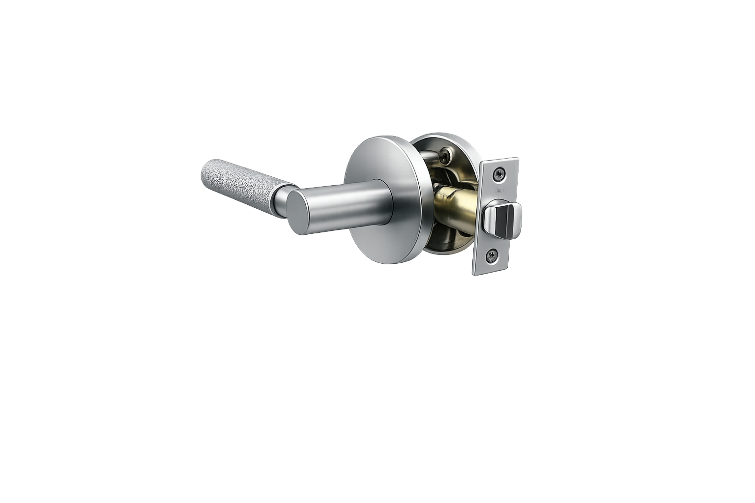 PERA PRIVACY SET SATIN CHROME DOOR HANDLE