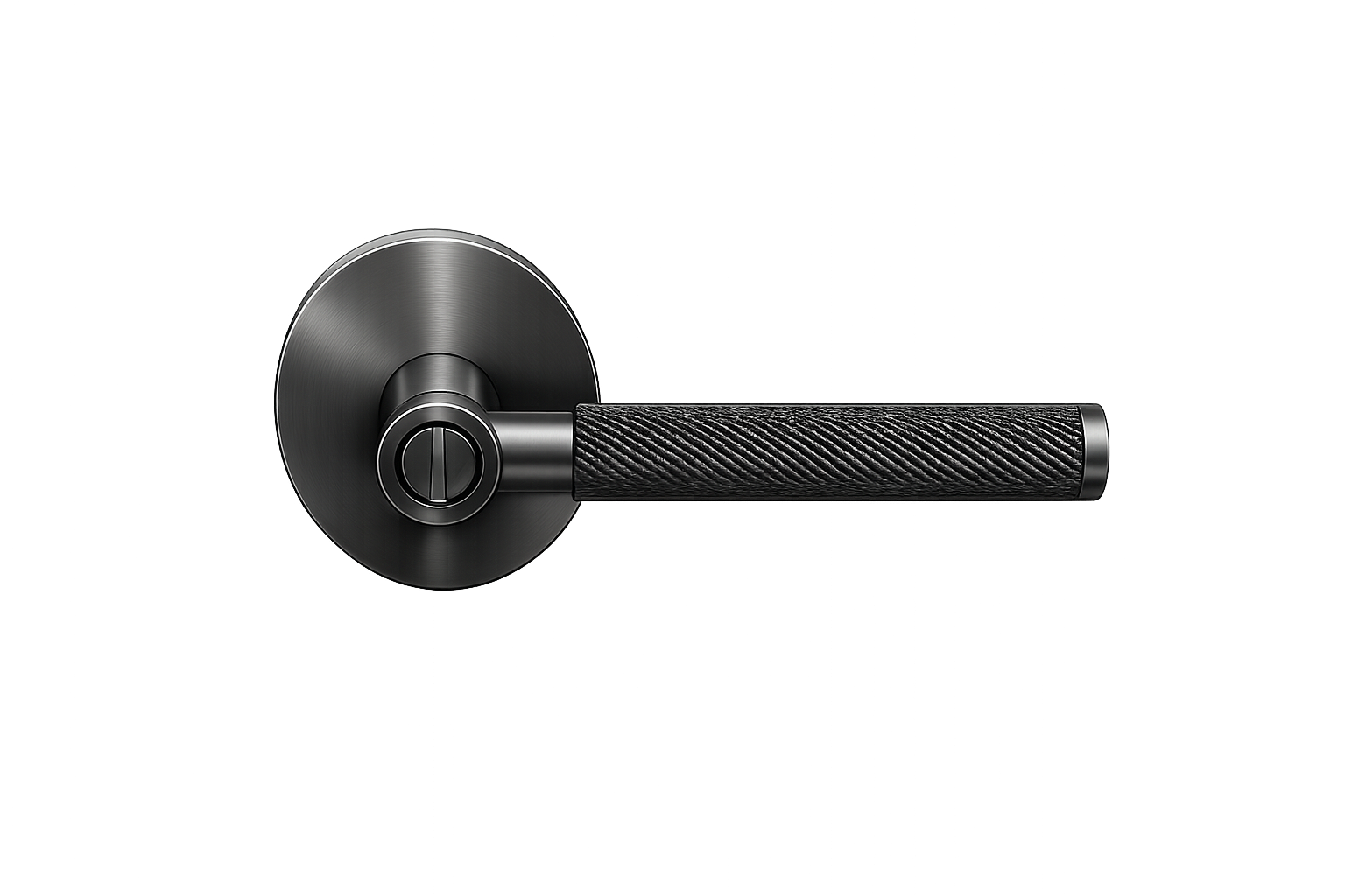 PERA PRIVACY SET BRUSHED GUNMETAL DOOR HANDLE