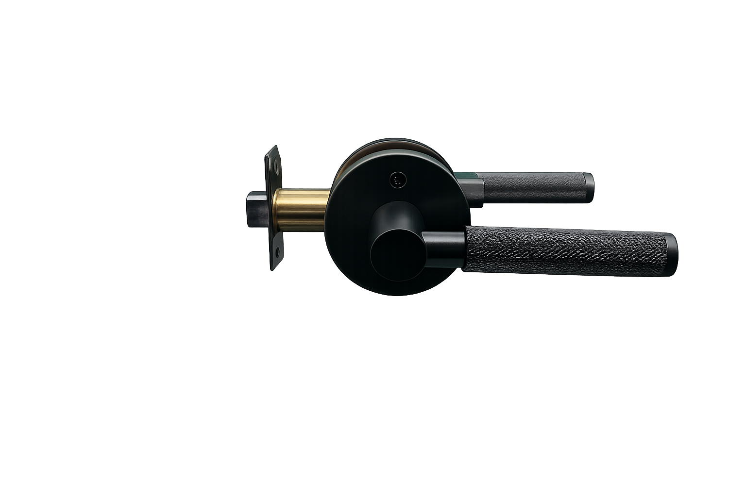 PERA PASSAGE SET MATT BLACK DOOR HANDLE