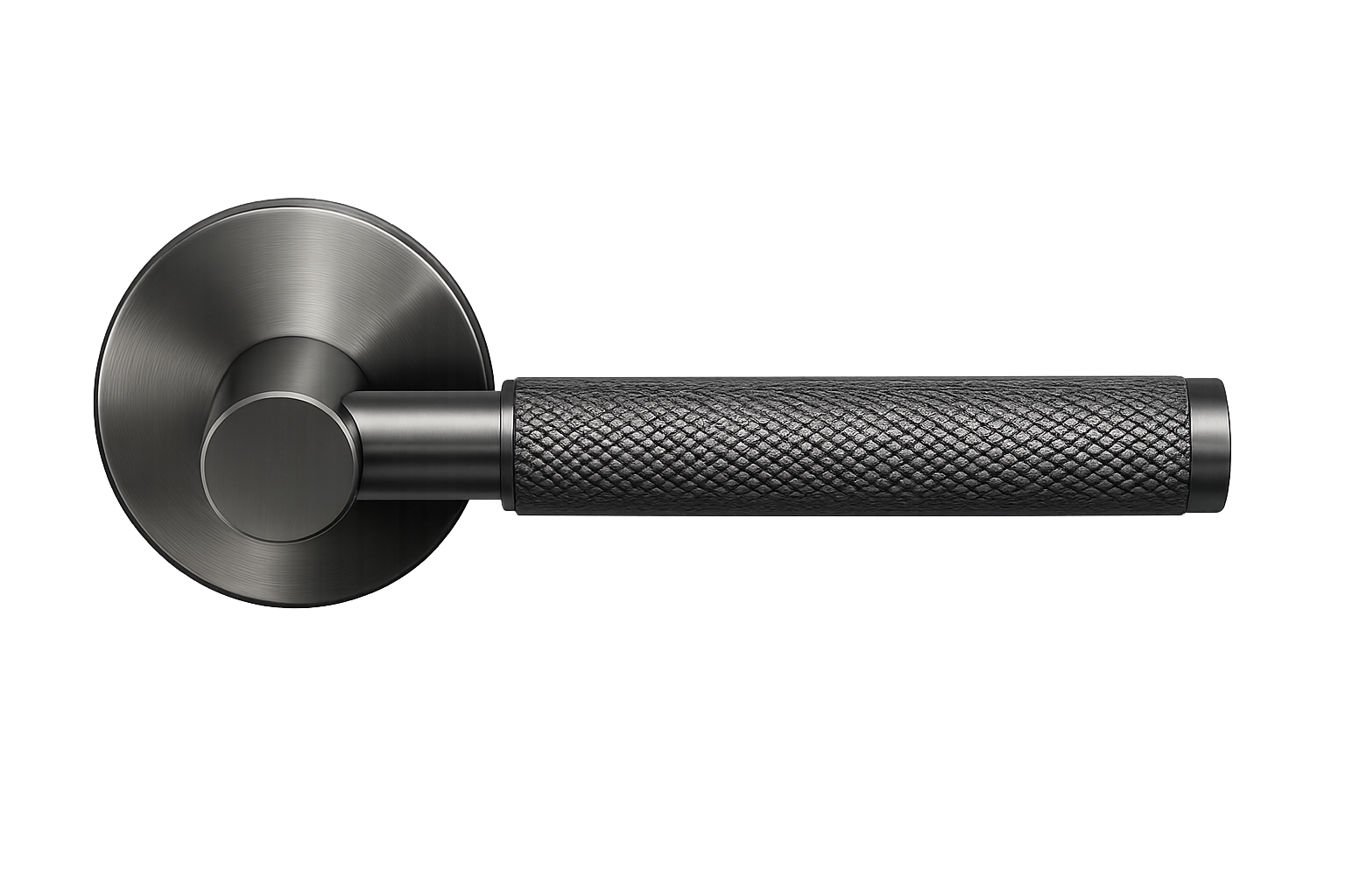 PERA PASSAGE SET BRUSHED GUNMETAL DOOR HANDLE