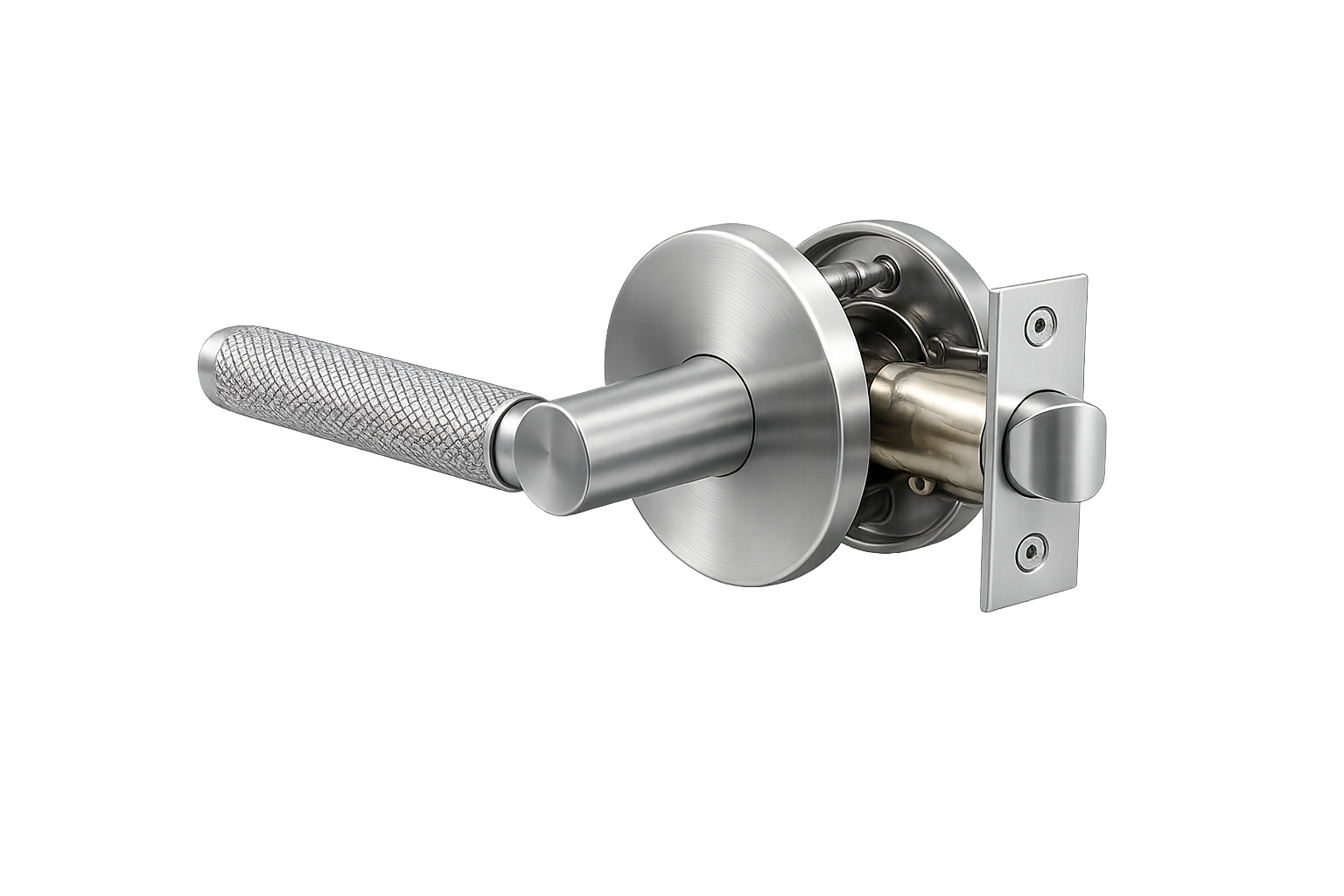 PERA PASSAGE SET SATIN CHROME DOOR HANDLE