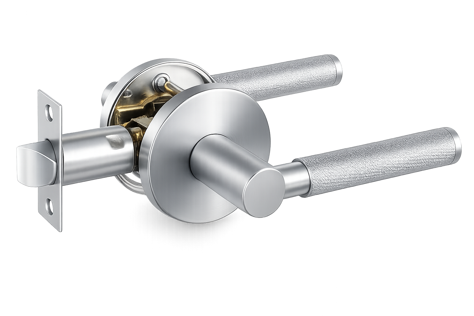 PERA PASSAGE SET SATIN CHROME DOOR HANDLE