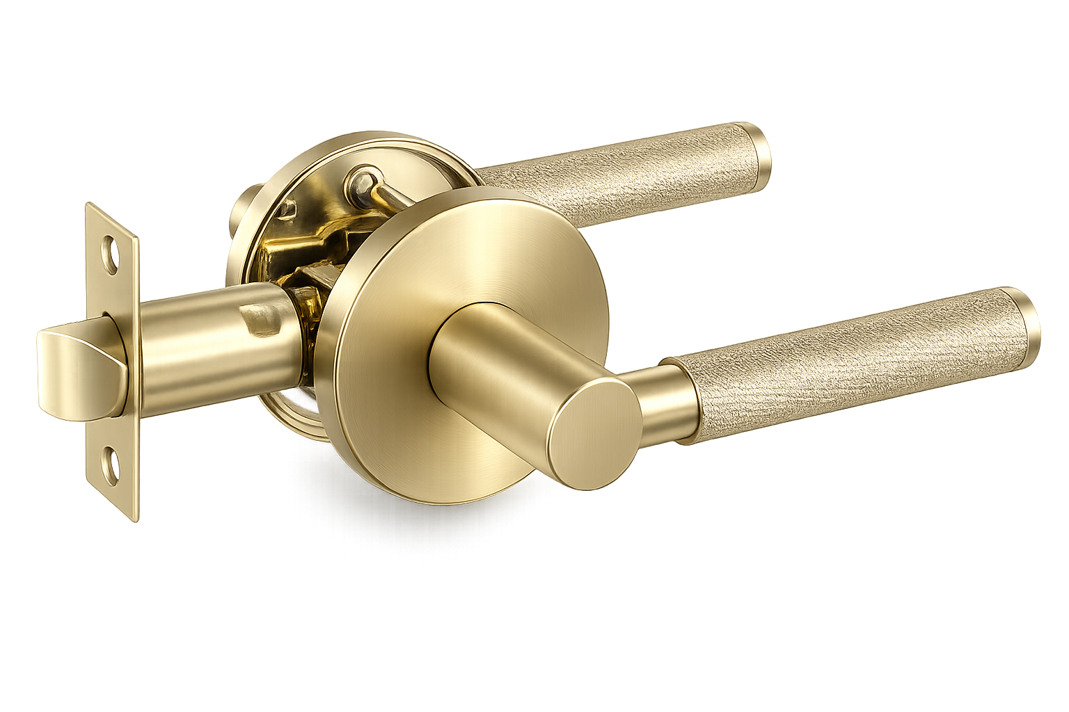 PERA PASSAGE SET SATIN BRASS DOOR HANDLE