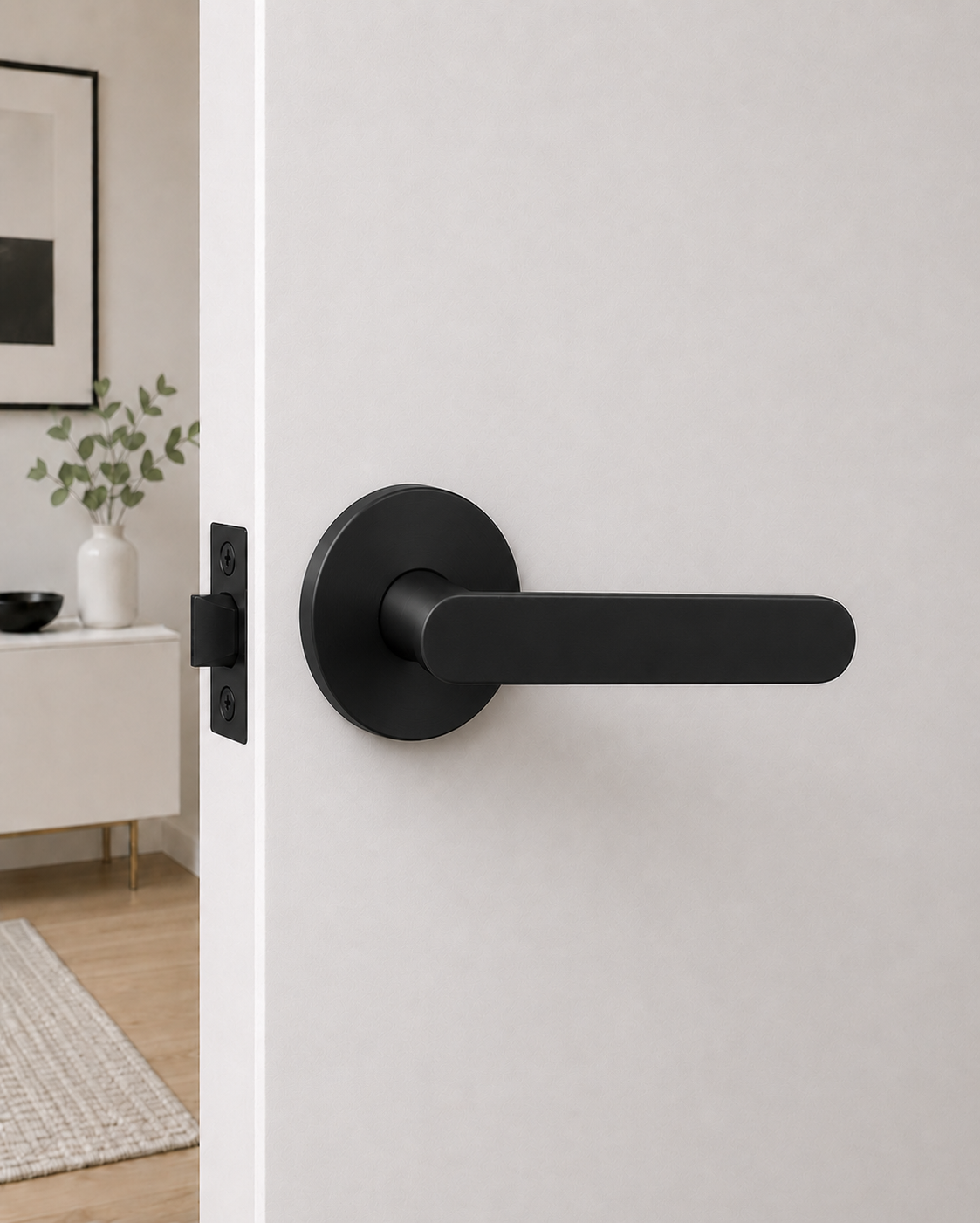 BELLA DUMMY MATT BLACK DOOR HANDLE