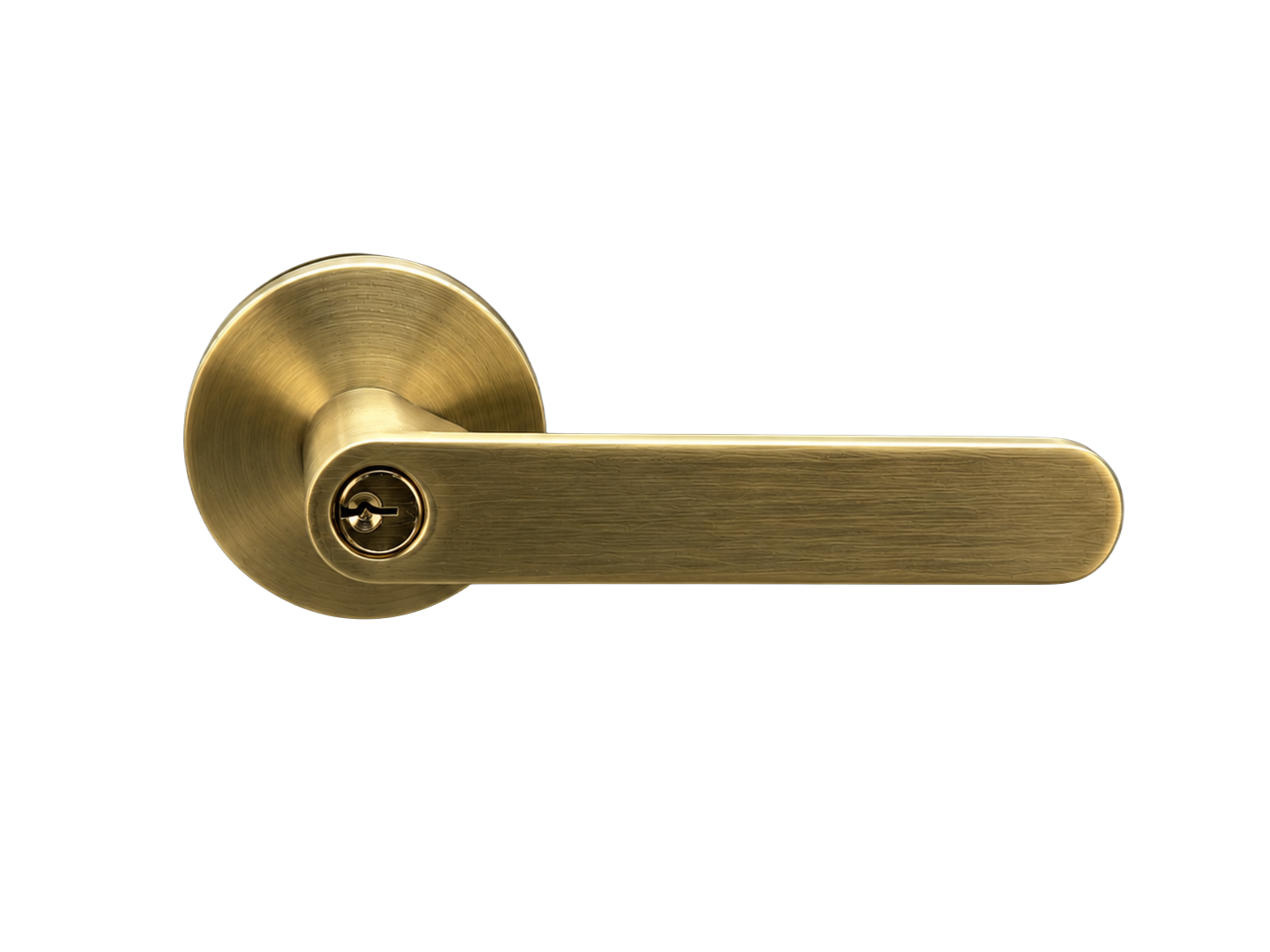 BELLA ENTRANCE SET SATIN BRASS DOOR HANDLE