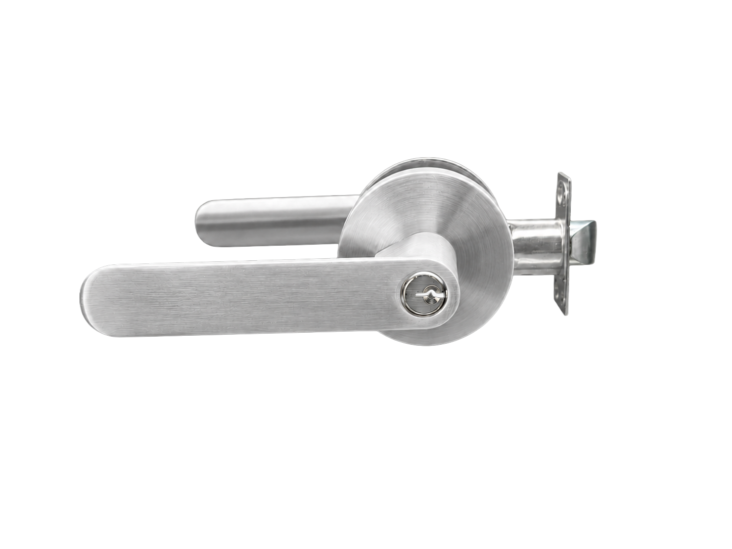 BELLA ENTRANCE SET SATIN CHROME DOOR HANDLE