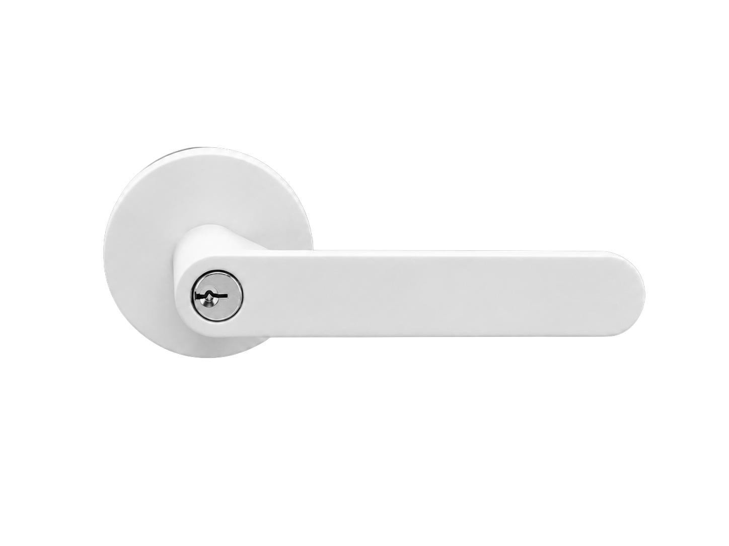BELLA ENTRANCE SET MATT WHITE DOOR HANDLE