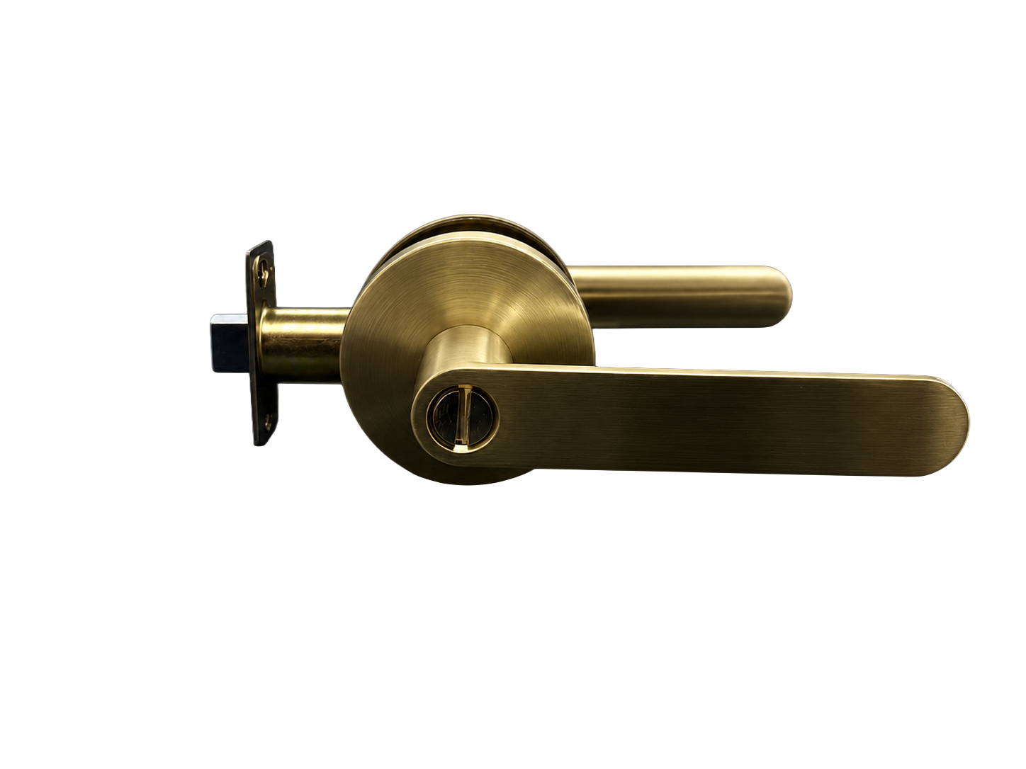 BELLA PRIVACY SET SATIN BRASS DOOR HANDLE