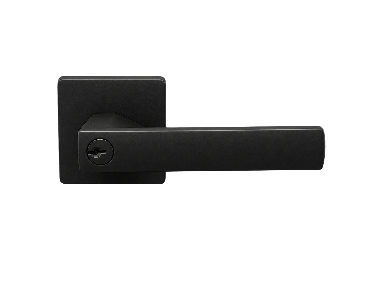ASTON ENTRANCE SET MATT BLACK DOOR HANDLE