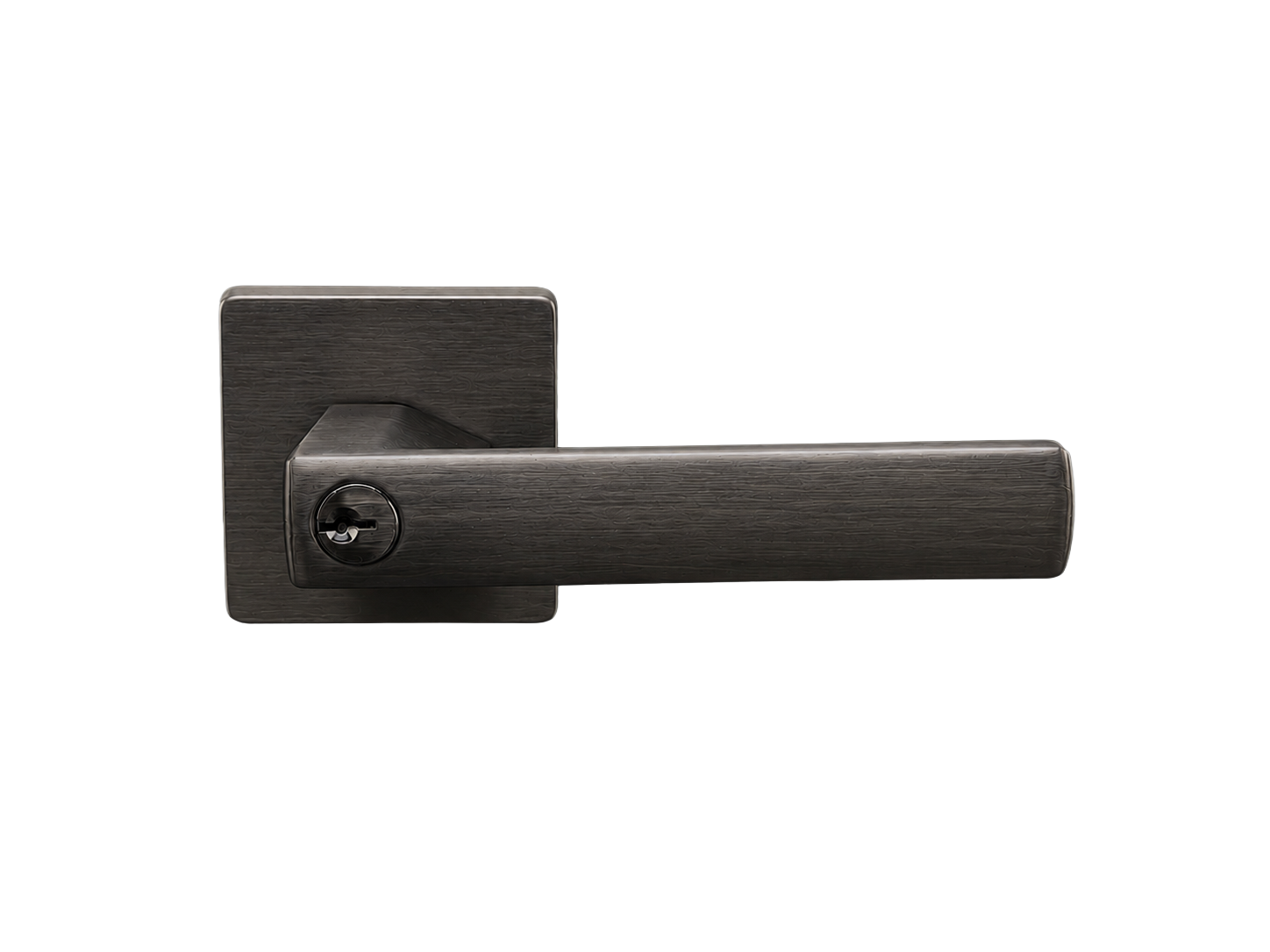 ASTON ENTRANCE SET BRUSHED GUNMETAL DOOR HANDLE