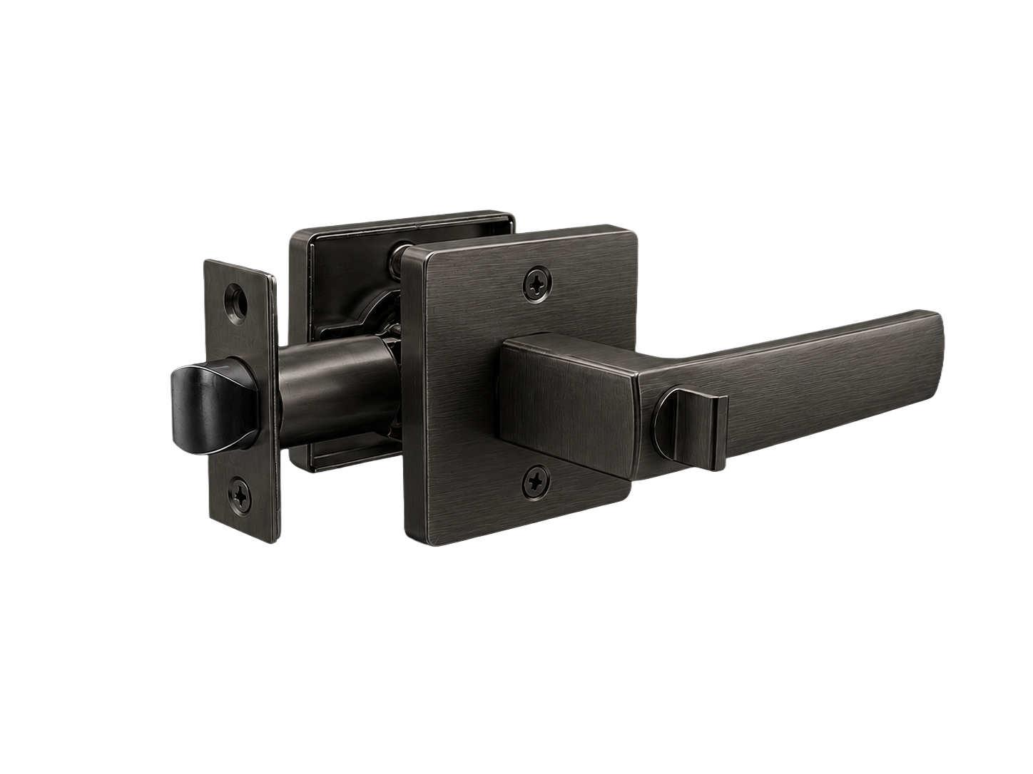 ASTON PRIVACY SET BRUSHED GUNMETAL DOOR HANDLE
