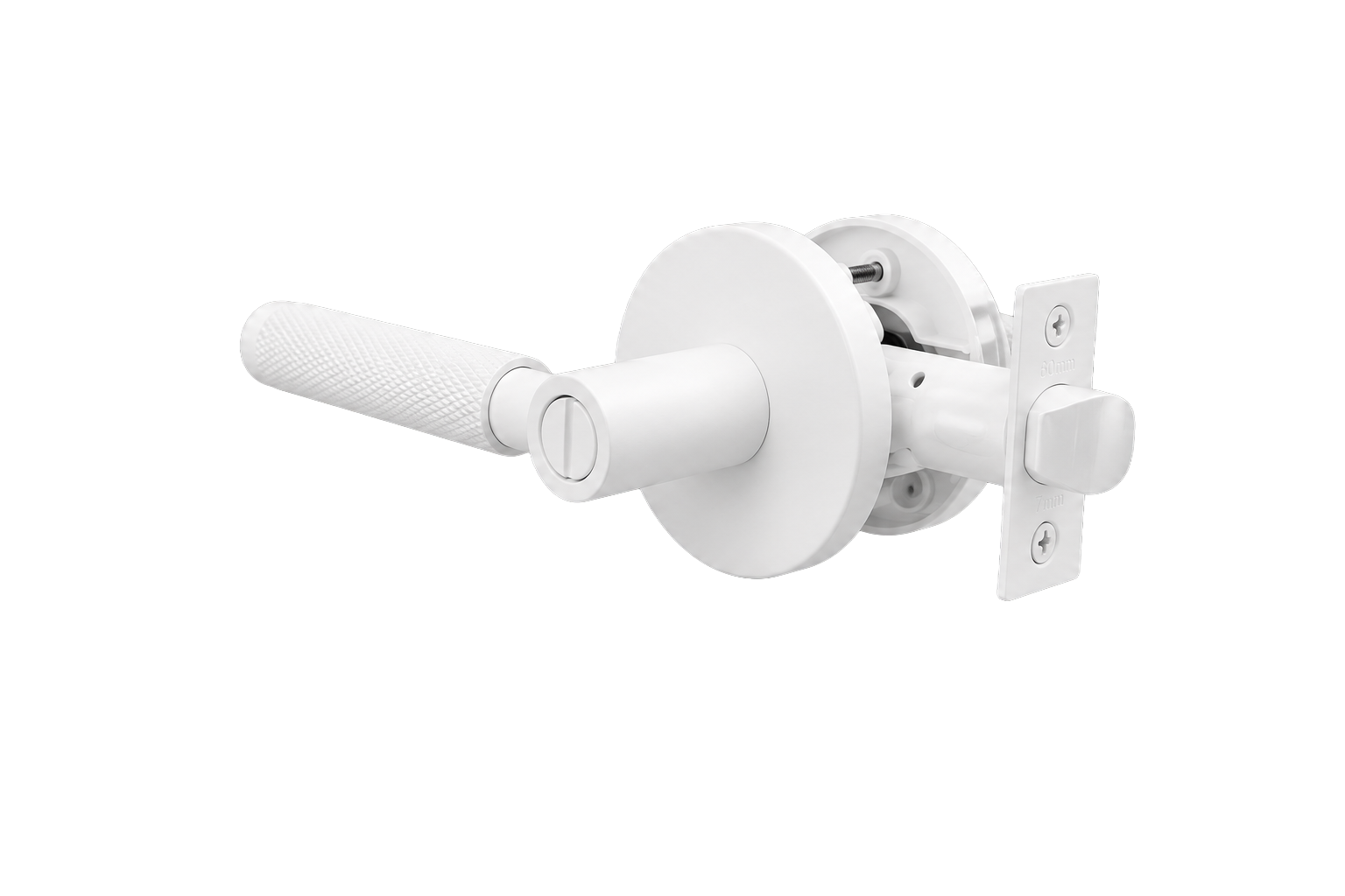 PERA PRIVACY SET MATT WHITE DOOR HANDLE