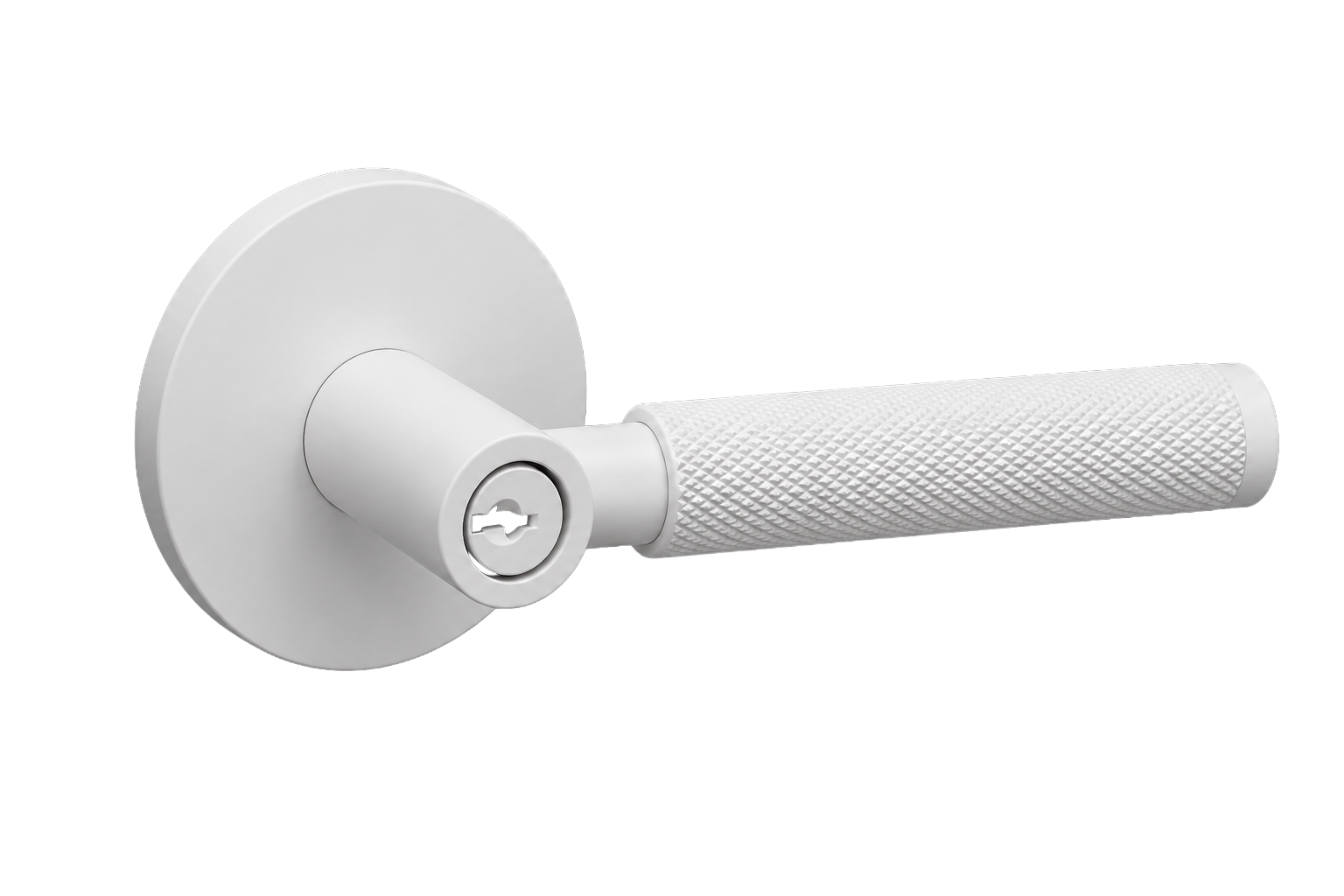 PERA ENTRANCE SET MATT WHITE DOOR HANDLE