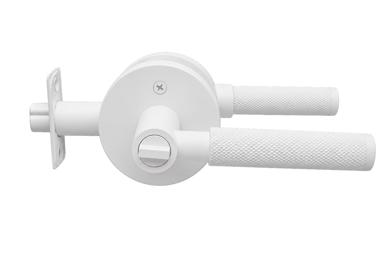 PERA ENTRANCE SET MATT WHITE DOOR HANDLE