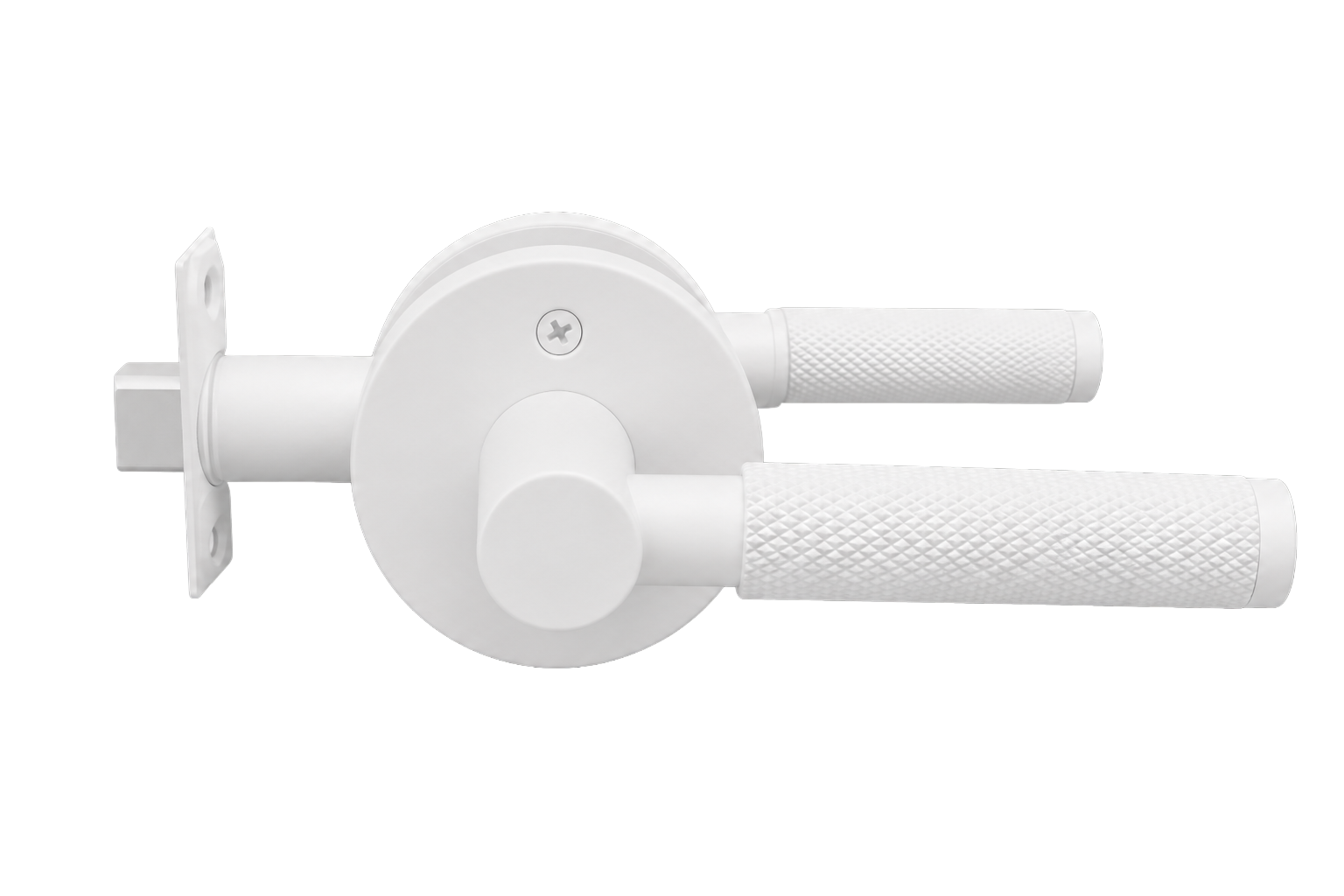 PERA PASSAGE SET MATT WHITE DOOR HANDLE