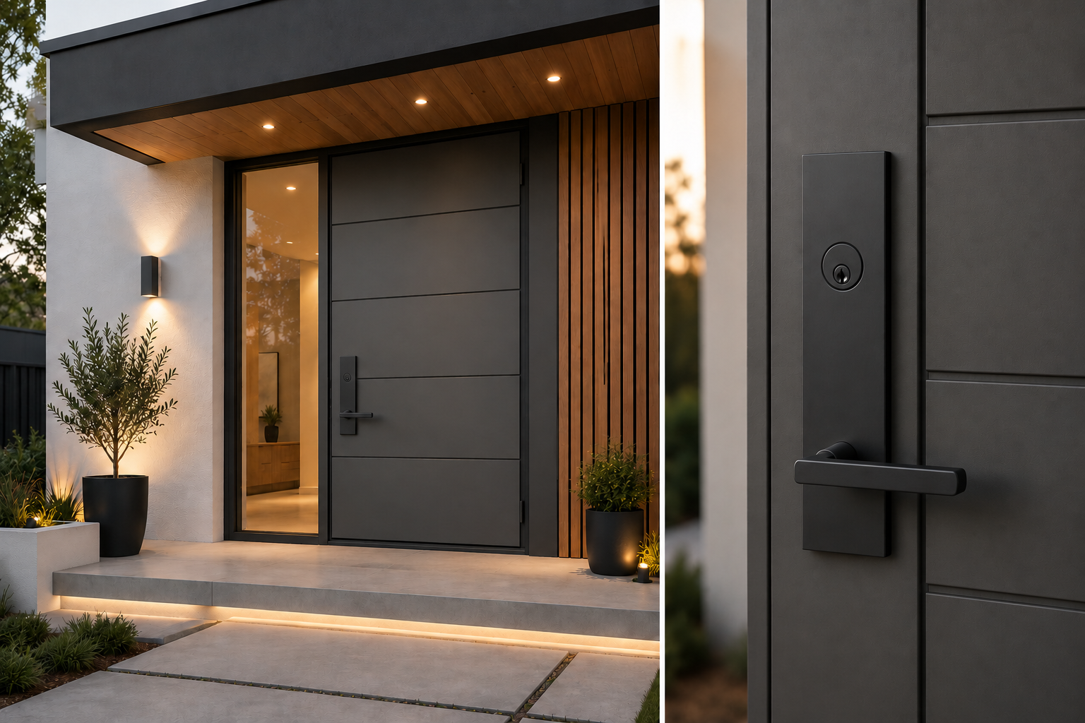 ENTRY DOOR HANDLES - MATT BLACK