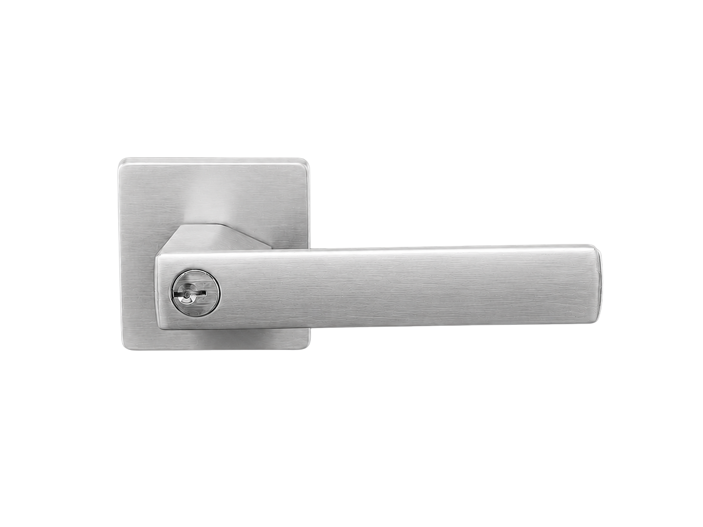 ASTON ENTRANCE SET SATIN CHROME DOOR HANDLE