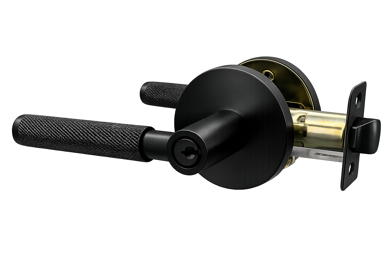 PERA ENTRANCE SET MATT BLACK DOOR HANDLE