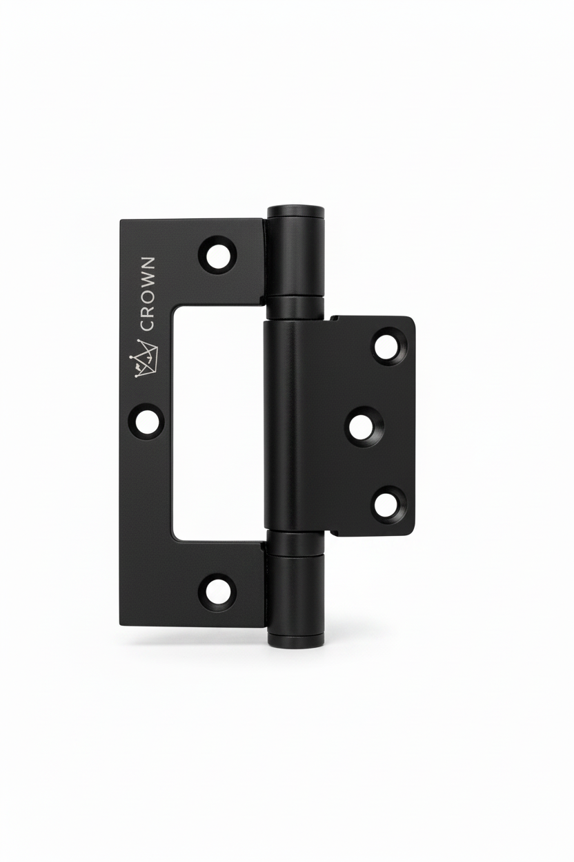 EASY FIX HINGE - HIRLINE HINGE - MATT BLACK - DOOR HINGE