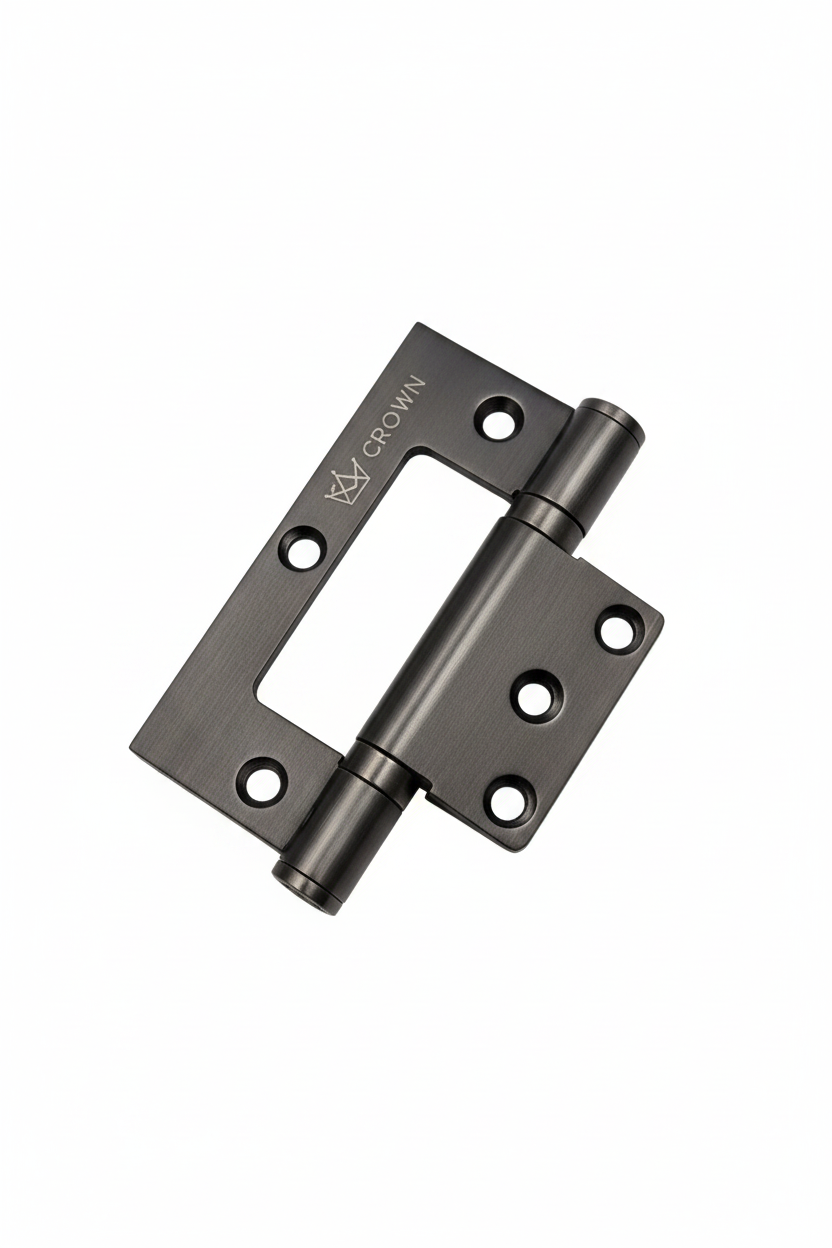 EASY FIX HINGE - HIRLINE HINGE - BRUSHED GUN METAL - DOOR HINGE
