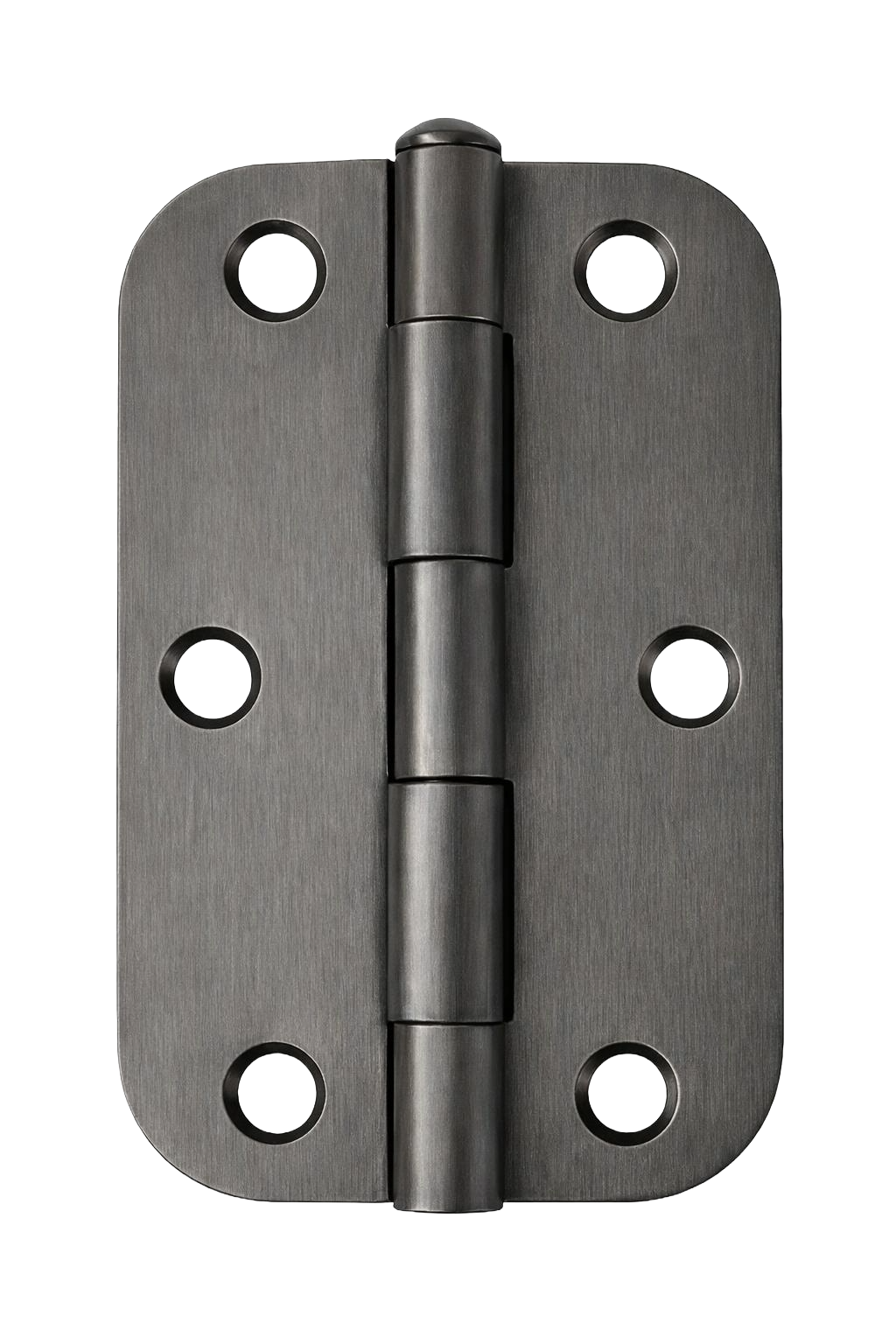 RADIUS HINGE – BRUSHED GUN METAL- DOOR HINGE