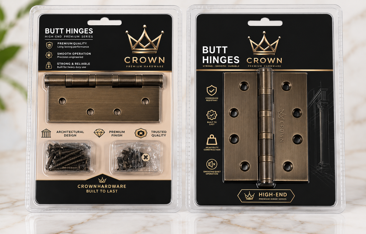 BUTT HINGE - ANTIQUE BRASS - DOOR HINGE