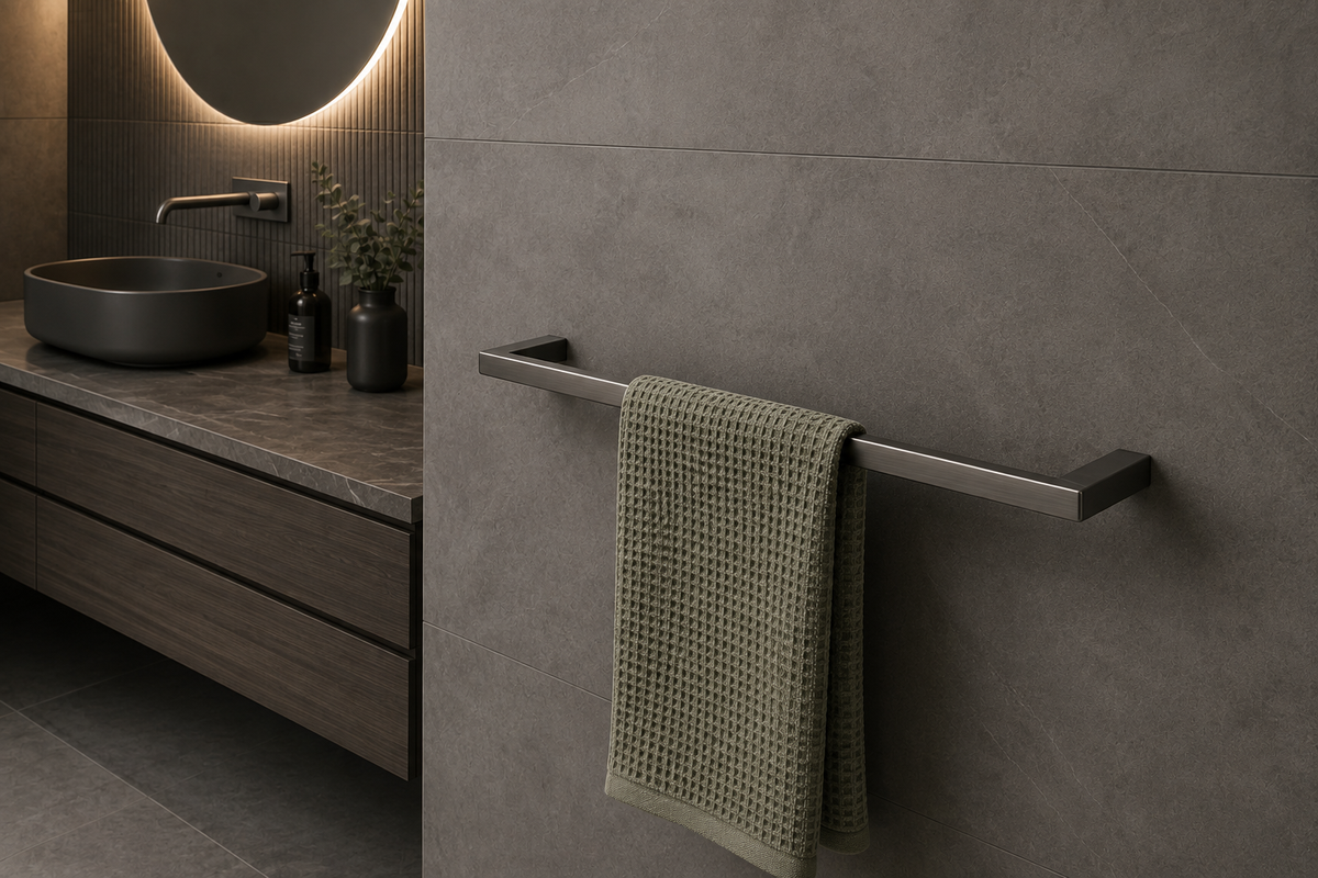 TOWEL RAIL – GUNMETAL